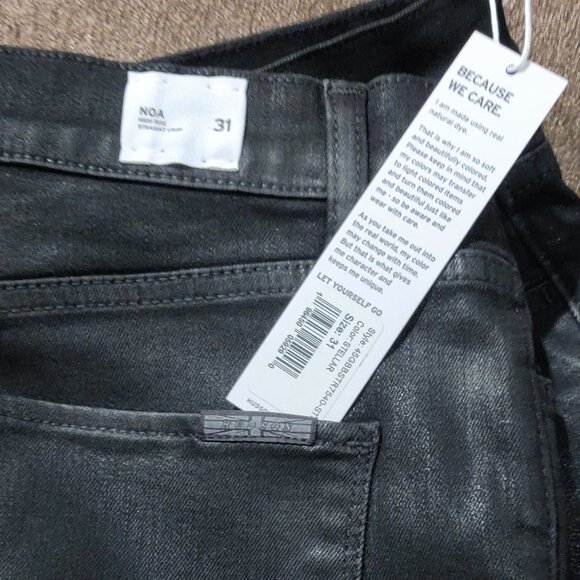 Hudson Noa High Rise Straight Crop Coated Black Jeans NEW WITH TAGS SIZE… - Picture 2 of 8